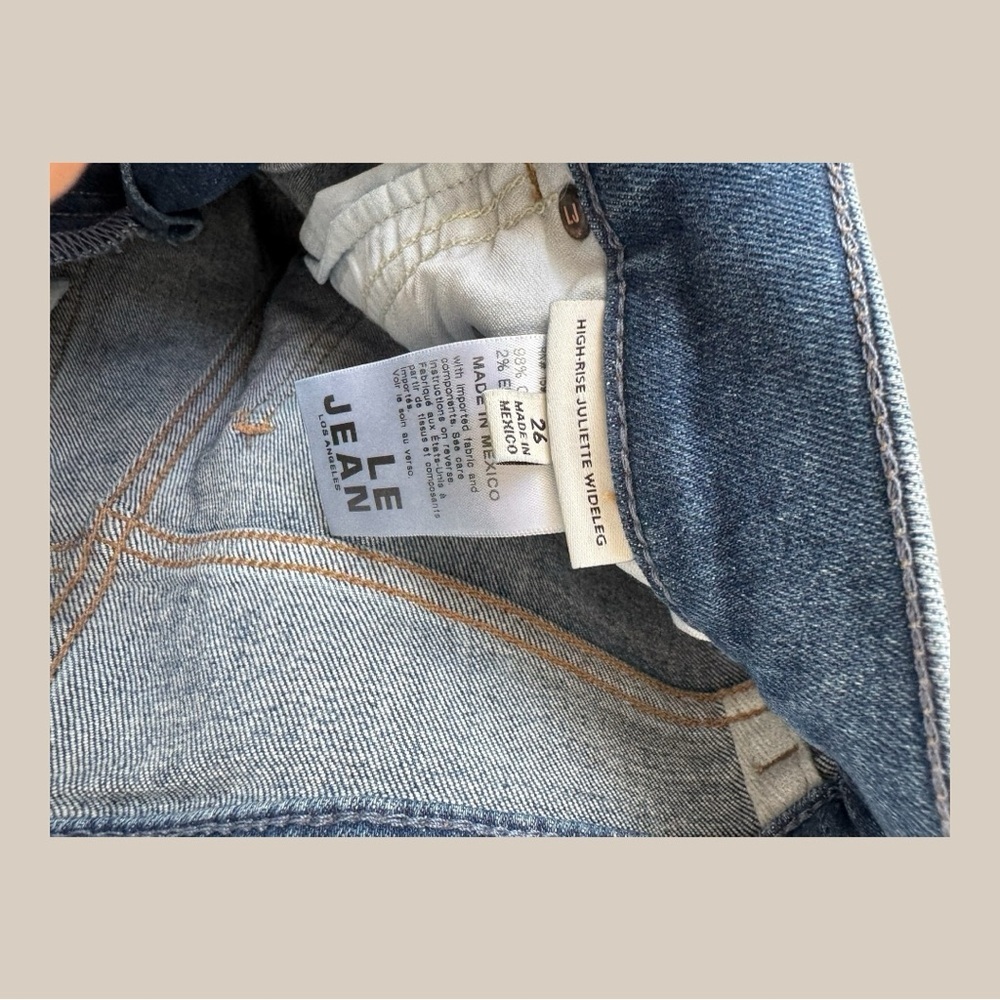 High Rise Le Jean Juliette Wide Leg Jeans - Blue - Picture 4 of 4